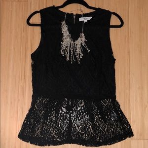 Black lace top